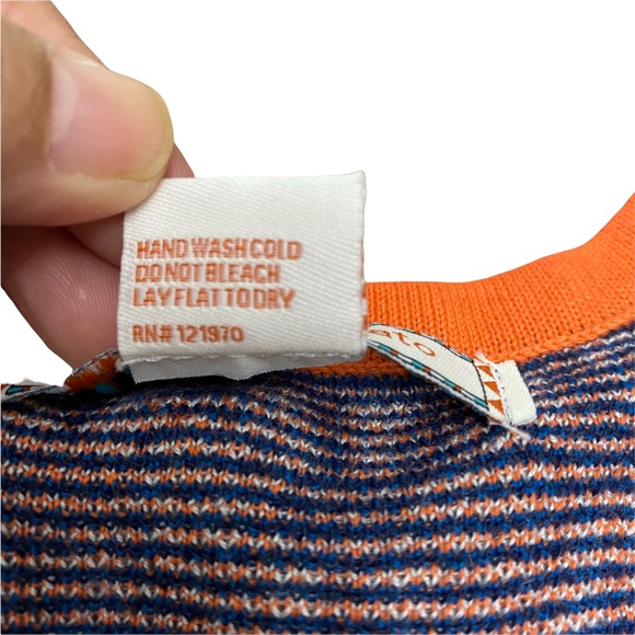 Flying tomato chevron sweater dress Aqua ethnic dress 3/4 sleeves mini M - Picture 8 of 11